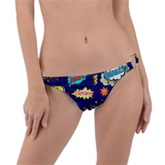 Bada Boom Pattern Ring Detail Bikini Bottom