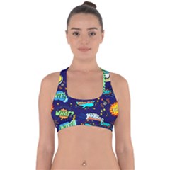 Bada Boom Pattern Cross Back Hipster Bikini Top 