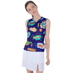 Bada Boom Pattern Women s Sleeveless Sports Top