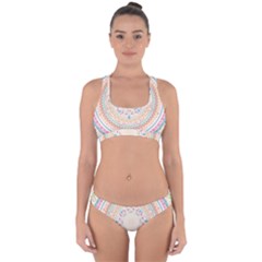 Mandala Pattern Cross Back Hipster Bikini Set by designsbymallika