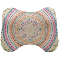 Mandala Pattern Head Support Cushion by designsbymallika