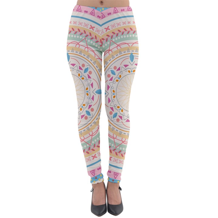 mandala pattern Lightweight Velour Leggings