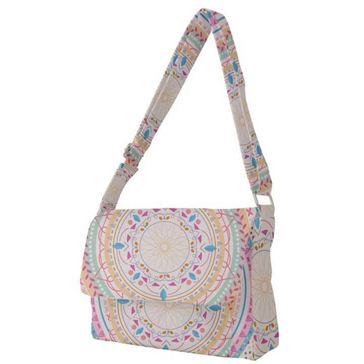 mandala pattern Full Print Messenger Bag (S)