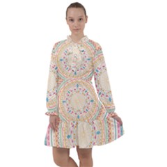 Mandala Pattern All Frills Chiffon Dress