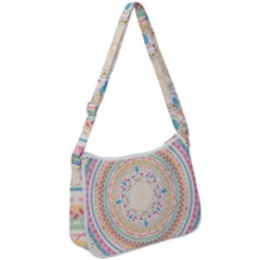 Mandala Pattern Zip Up Shoulder Bag