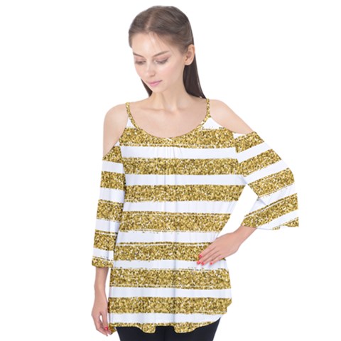 Golden Stripes Flutter Tees by designsbymallika