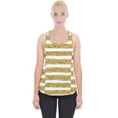 Golden Stripes Piece Up Tank Top by designsbymallika