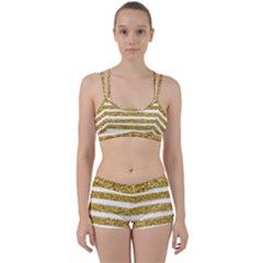 Golden Stripes Perfect Fit Gym Set by designsbymallika