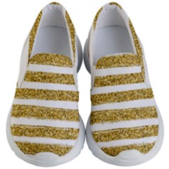 Golden Stripes Kids Lightweight Slip Ons by designsbymallika