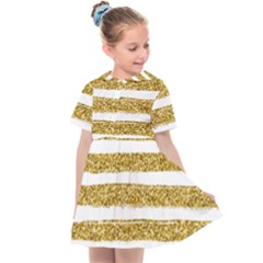 Golden Stripes Kids  Sailor Dress by designsbymallika