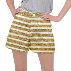 Golden Stripes Ripstop Shorts by designsbymallika