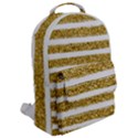 golden stripes Flap Pocket Backpack (Large) View2