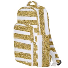 Golden Stripes Double Compartment Backpack by designsbymallika