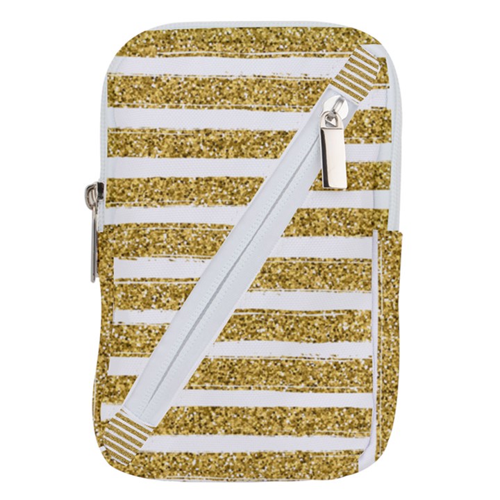 golden stripes Belt Pouch Bag (Small)