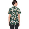 white floral pattern Women s Short Sleeve Shirt View2