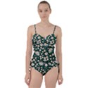 white floral pattern Sweetheart Tankini Set View1