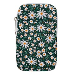 White Floral Pattern Waist Pouch (small)