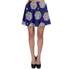 Cube Pattern Skater Skirt by designsbymallika