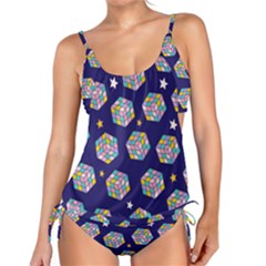 Cube Pattern Tankini Set by designsbymallika