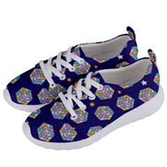 Cube Pattern Women s Lightweight Sports Shoes by designsbymallika