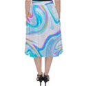 blue marble print Classic Midi Skirt View2