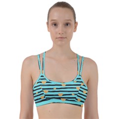 Stripes Heart Pattern Line Them Up Sports Bra by designsbymallika