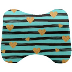 Stripes Heart Pattern Head Support Cushion by designsbymallika