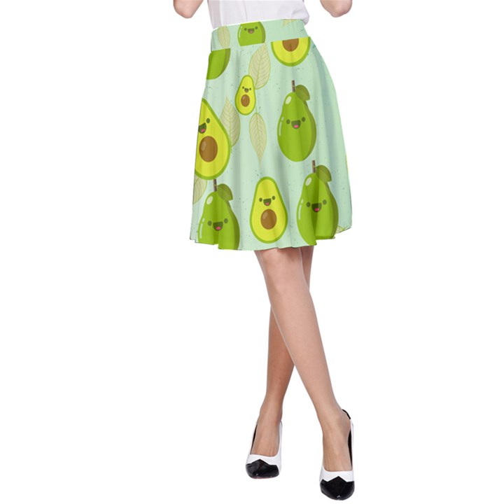 avocado love A-Line Skirt