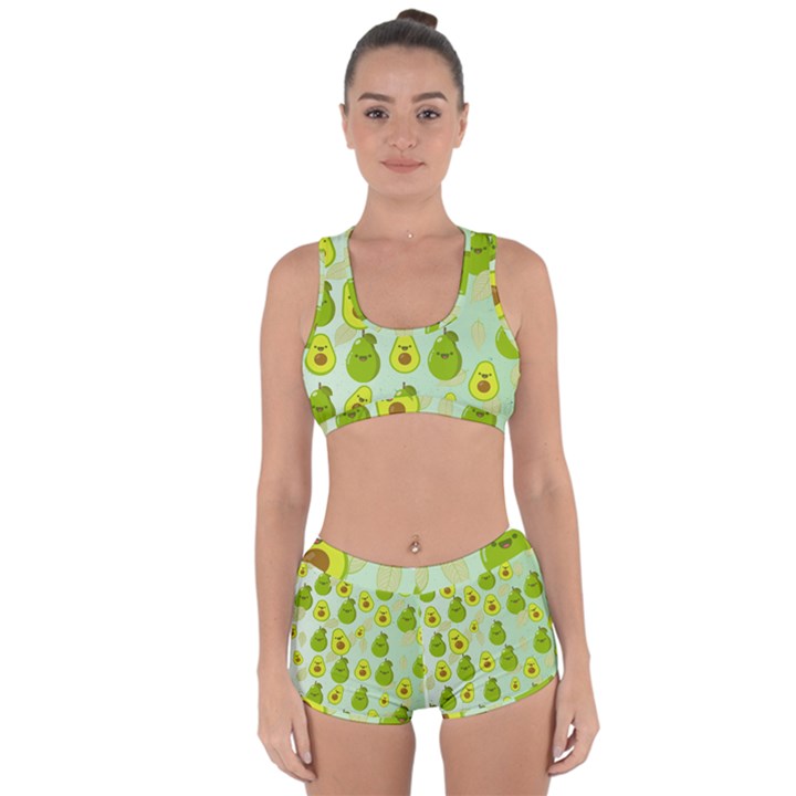 avocado love Racerback Boyleg Bikini Set