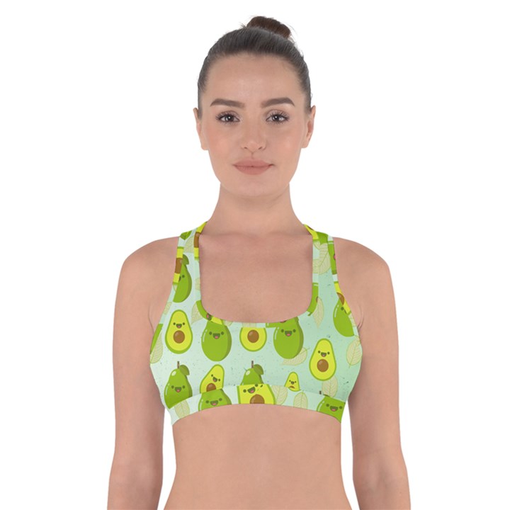 avocado love Cross Back Sports Bra