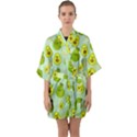 avocado love Half Sleeve Satin Kimono  View1