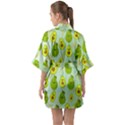 avocado love Half Sleeve Satin Kimono  View2