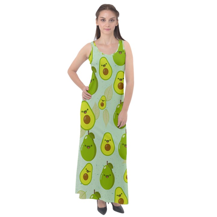 avocado love Sleeveless Velour Maxi Dress