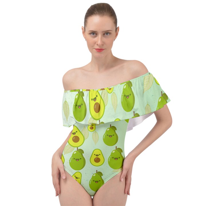 avocado love Off Shoulder Velour Bodysuit 