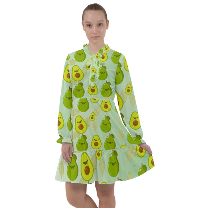 avocado love All Frills Chiffon Dress