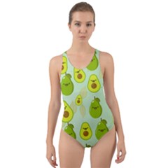 Avocado Love Cut-out Back One Piece Swimsuit by designsbymallika