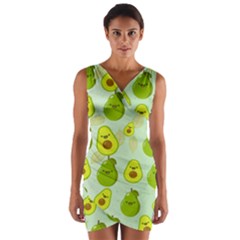 Avocado Love Wrap Front Bodycon Dress by designsbymallika