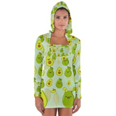 Avocado Love Long Sleeve Hooded T-shirt by designsbymallika