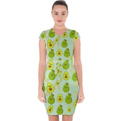 Avocado Love Capsleeve Drawstring Dress  by designsbymallika