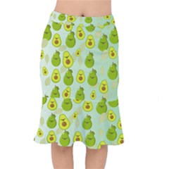 Avocado Love Short Mermaid Skirt by designsbymallika