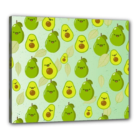 Avocado Love Canvas 24  X 20  (stretched) by designsbymallika