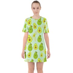 Avocado Love Sixties Short Sleeve Mini Dress by designsbymallika