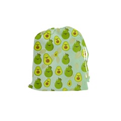 Avocado Love Drawstring Pouch (medium) by designsbymallika