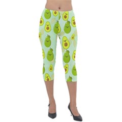 Avocado Love Lightweight Velour Capri Leggings  by designsbymallika