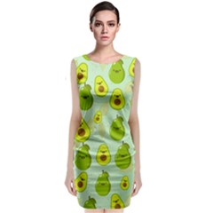 Avocado Love Sleeveless Velvet Midi Dress by designsbymallika