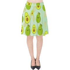 Avocado Love Velvet High Waist Skirt by designsbymallika