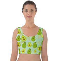 Avocado Love Velvet Crop Top by designsbymallika