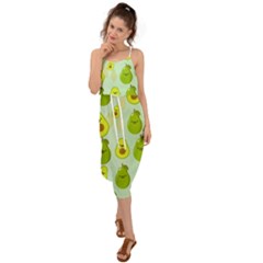 Avocado Love Waist Tie Cover Up Chiffon Dress