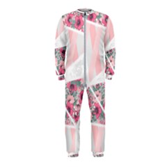 Pink Patchwork Onepiece Jumpsuit (kids) by designsbymallika