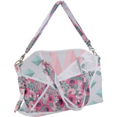 Pink Patchwork Canvas Crossbody Bag